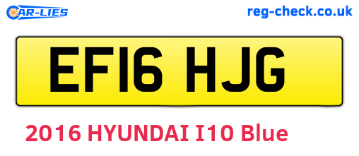 EF16HJG are the vehicle registration plates.
