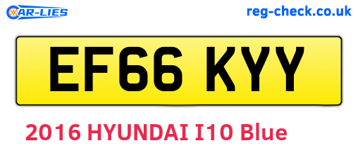 EF66KYY are the vehicle registration plates.