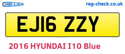 EJ16ZZY are the vehicle registration plates.