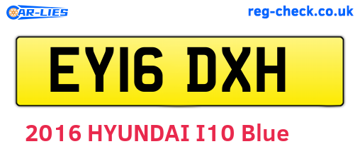EY16DXH are the vehicle registration plates.