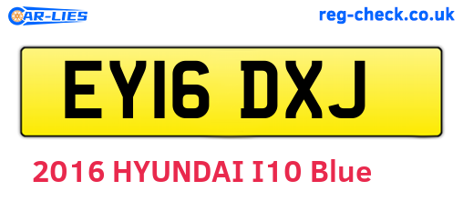 EY16DXJ are the vehicle registration plates.