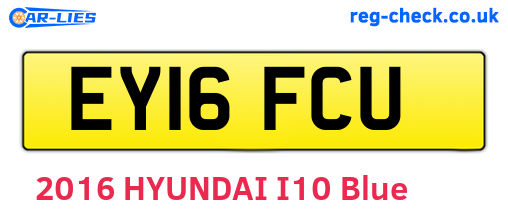 EY16FCU are the vehicle registration plates.