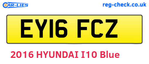 EY16FCZ are the vehicle registration plates.