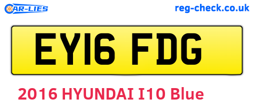 EY16FDG are the vehicle registration plates.