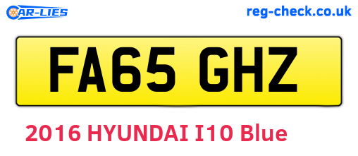 FA65GHZ are the vehicle registration plates.
