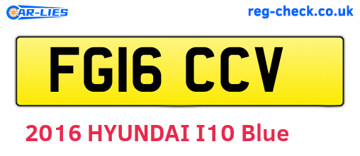 FG16CCV are the vehicle registration plates.