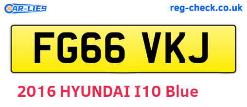 FG66VKJ are the vehicle registration plates.