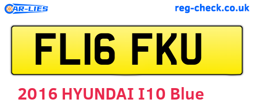 FL16FKU are the vehicle registration plates.