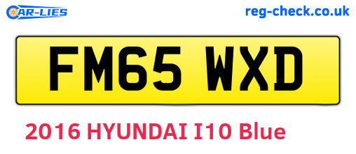 FM65WXD are the vehicle registration plates.