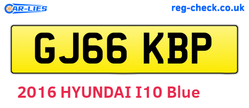 GJ66KBP are the vehicle registration plates.