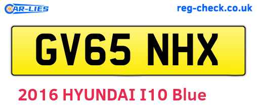 GV65NHX are the vehicle registration plates.