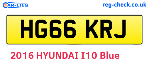 HG66KRJ are the vehicle registration plates.