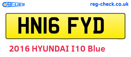 HN16FYD are the vehicle registration plates.