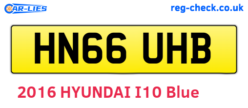 HN66UHB are the vehicle registration plates.