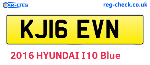 KJ16EVN are the vehicle registration plates.