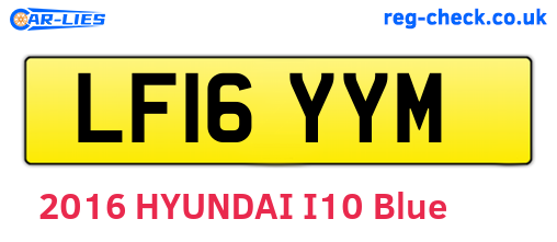 LF16YYM are the vehicle registration plates.
