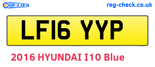 LF16YYP are the vehicle registration plates.