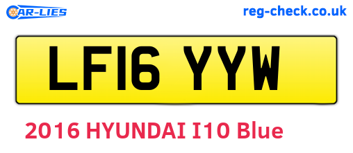 LF16YYW are the vehicle registration plates.