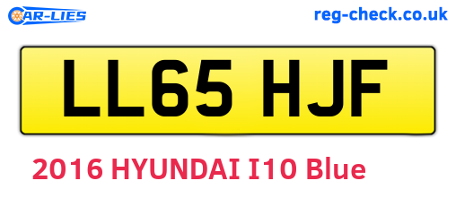 LL65HJF are the vehicle registration plates.