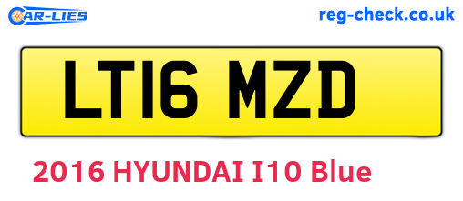 LT16MZD are the vehicle registration plates.