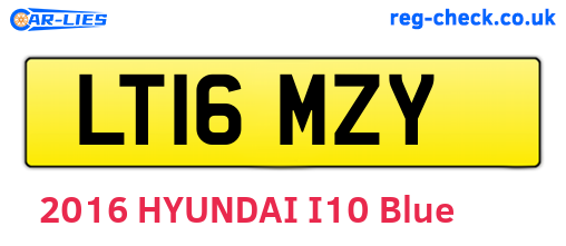 LT16MZY are the vehicle registration plates.