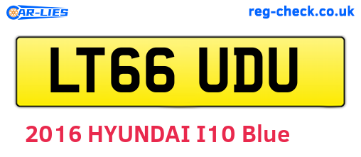 LT66UDU are the vehicle registration plates.