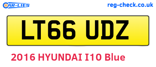 LT66UDZ are the vehicle registration plates.