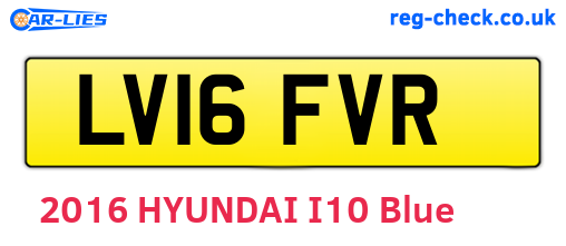 LV16FVR are the vehicle registration plates.
