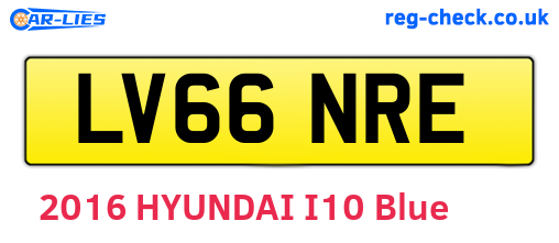 LV66NRE are the vehicle registration plates.