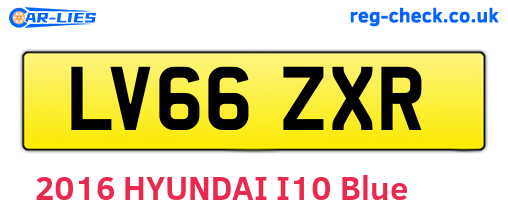 LV66ZXR are the vehicle registration plates.