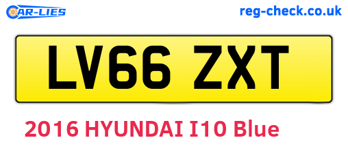 LV66ZXT are the vehicle registration plates.