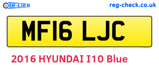 MF16LJC are the vehicle registration plates.