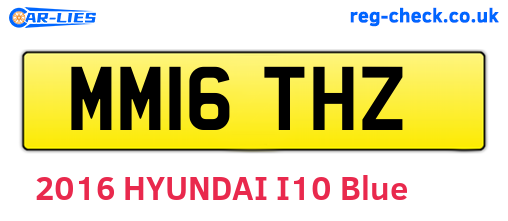 MM16THZ are the vehicle registration plates.