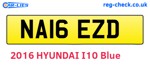NA16EZD are the vehicle registration plates.