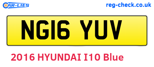 NG16YUV are the vehicle registration plates.