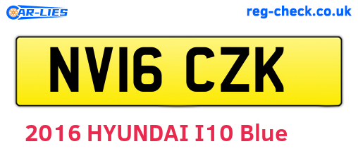 NV16CZK are the vehicle registration plates.