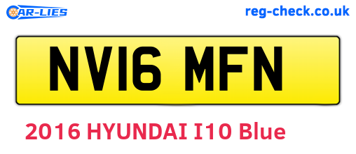 NV16MFN are the vehicle registration plates.