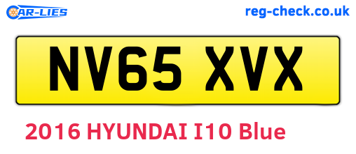 NV65XVX are the vehicle registration plates.