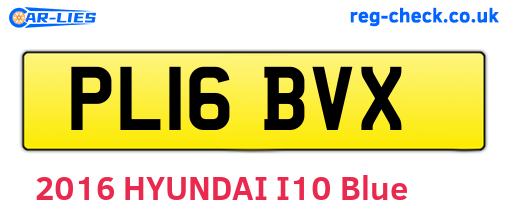 PL16BVX are the vehicle registration plates.
