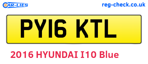 PY16KTL are the vehicle registration plates.