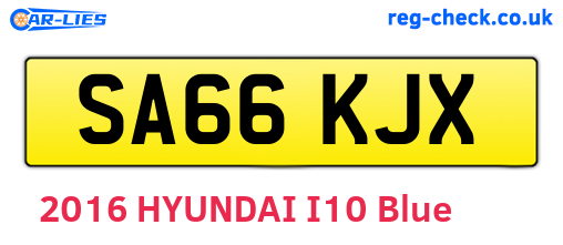 SA66KJX are the vehicle registration plates.