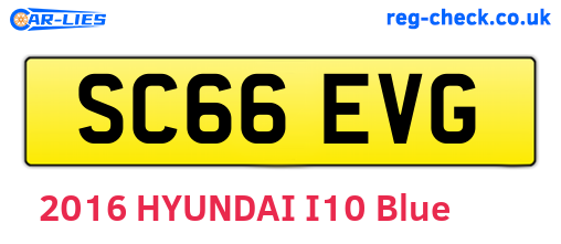 SC66EVG are the vehicle registration plates.
