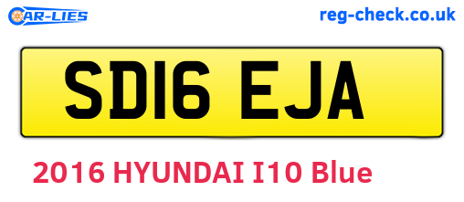 SD16EJA are the vehicle registration plates.