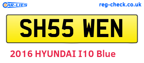 SH55WEN are the vehicle registration plates.