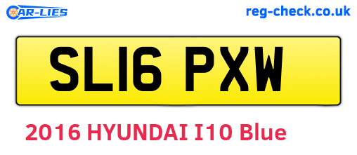 SL16PXW are the vehicle registration plates.