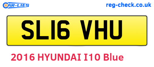 SL16VHU are the vehicle registration plates.