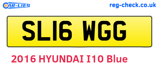 SL16WGG are the vehicle registration plates.
