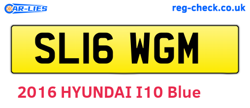 SL16WGM are the vehicle registration plates.