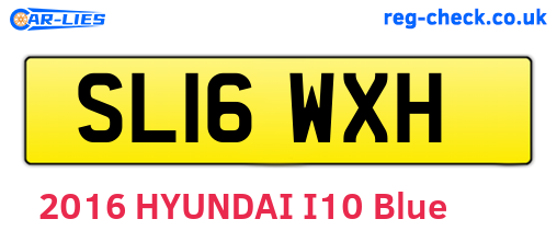 SL16WXH are the vehicle registration plates.