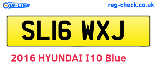 SL16WXJ are the vehicle registration plates.
